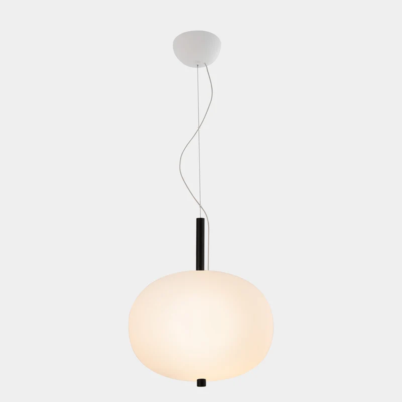 Lámpara de techo colgante bola LedsC4 Ilargi LED madera oscura 2700K regulable 00-6458-92-F9