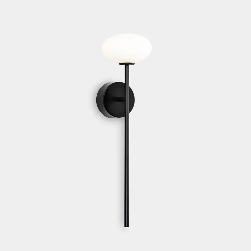 Aplique de baño bola LedsC4 Bloom LED negro 2700K IP44 05-A011-05-M1