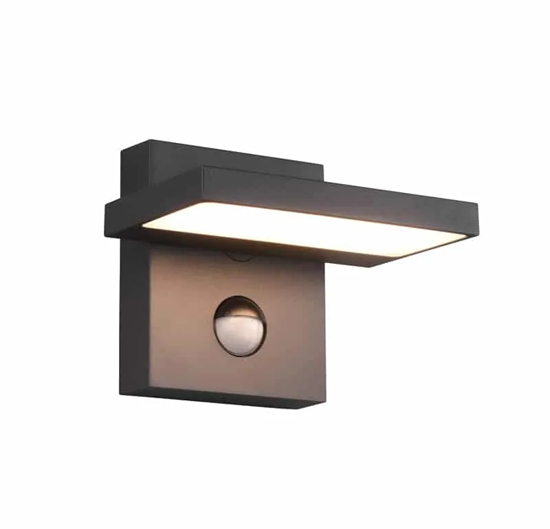Aplique de exterior Trio Horton LED antracita 3000K con sensor movimiento IP54 2