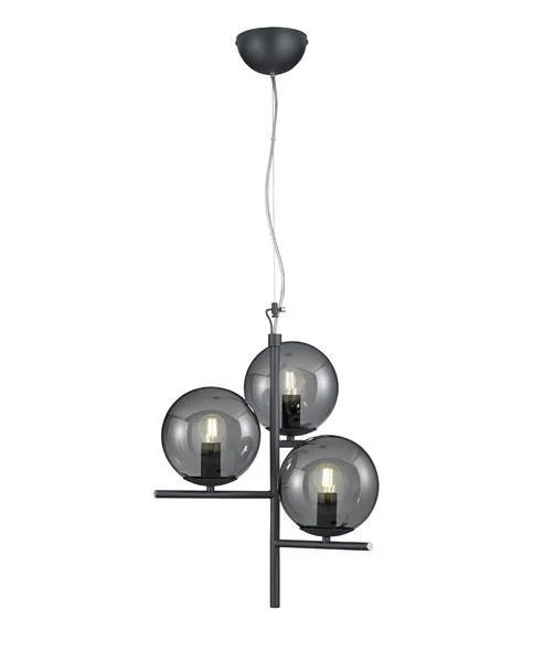 Lámpara de techo colgante Trio Pure 3 luces antracita 150cm 302000342