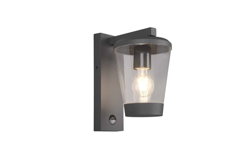 Aplique de exterior Trio Cavado antracita con sensor movimiento IP44 211069142