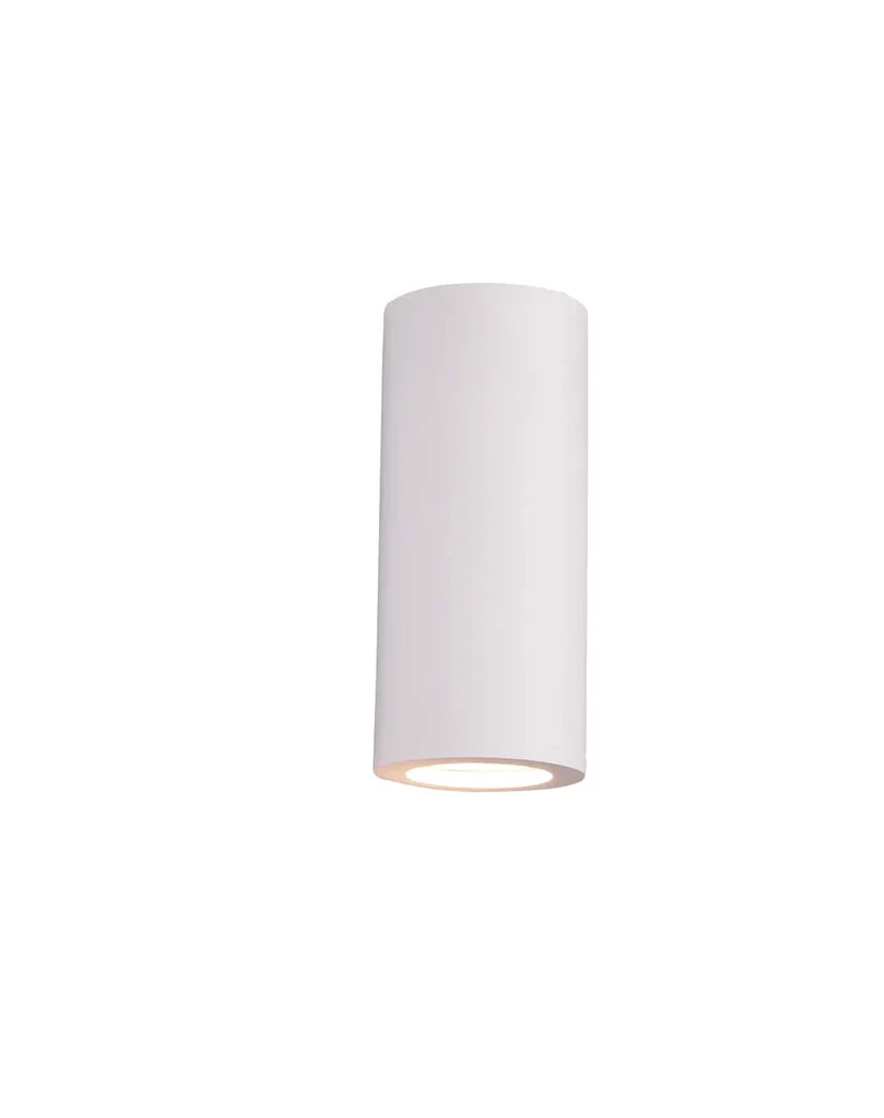 Aplique de pared Trio Zazou 2 luces yeso blanco arriba y abajo 201100201