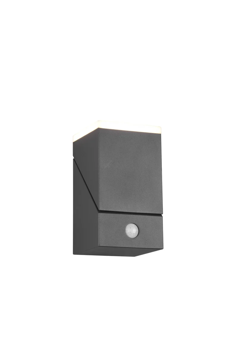 Aplique de exterior Trio Avon LED antracita 3000K con sensor movimiento IP54 270669142