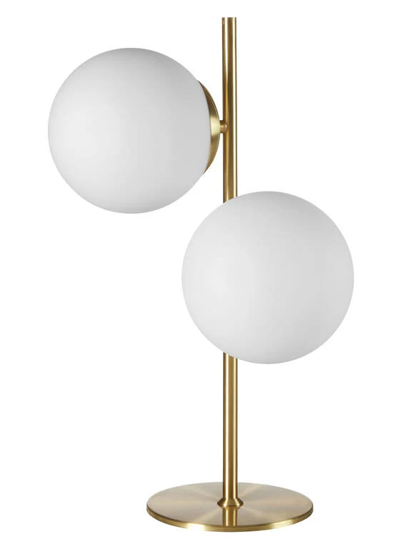 Lámpara de sobremesa MDC Rondo E27 latón cristal blanco IP20 20W 578056101