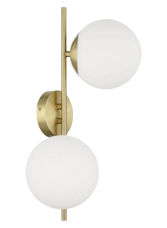 Aplique de pared MDC Rondo E27 latón cristal blanco IP20 20W 578076101