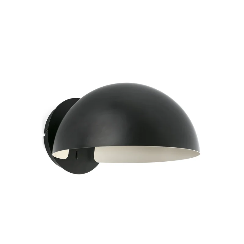 Lámpara de pared aplique Faro Dominica E27 LED negro 20031-123