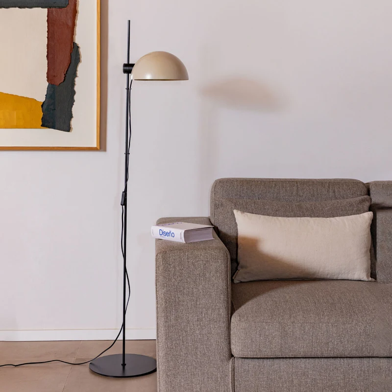 Lámpara de pie salón Faro Dominica E27 LED beige 20034-122