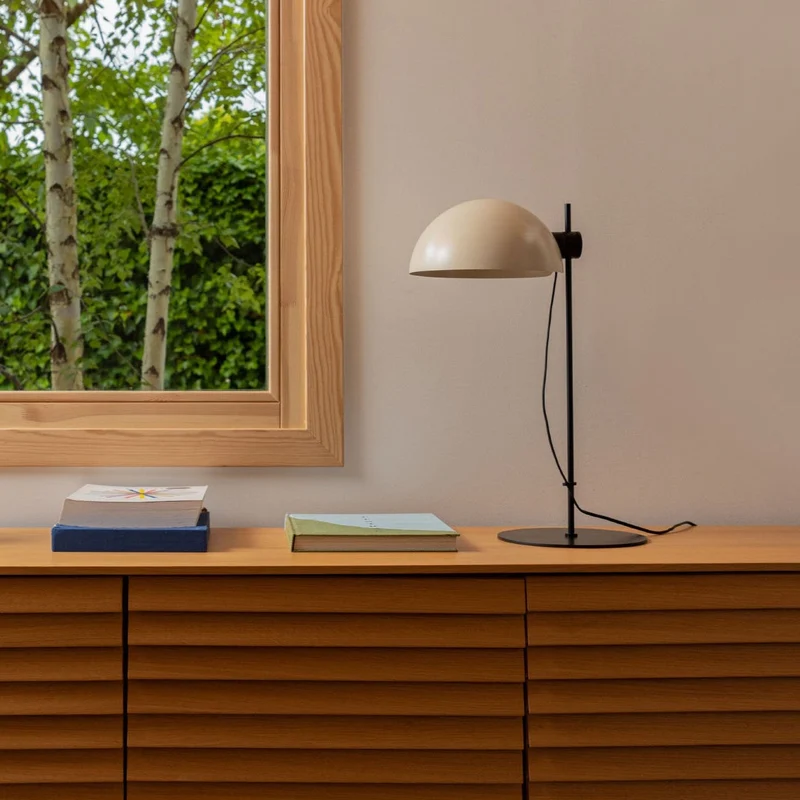 Lámpara de mesa Faro Dominica E27 LED beige 20033-122