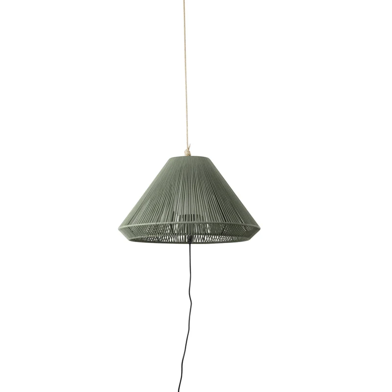 Lámpara colgante de exterior Faro Saigon 72cm E27 LED verde IP65 opal out 71584-11 para jardín