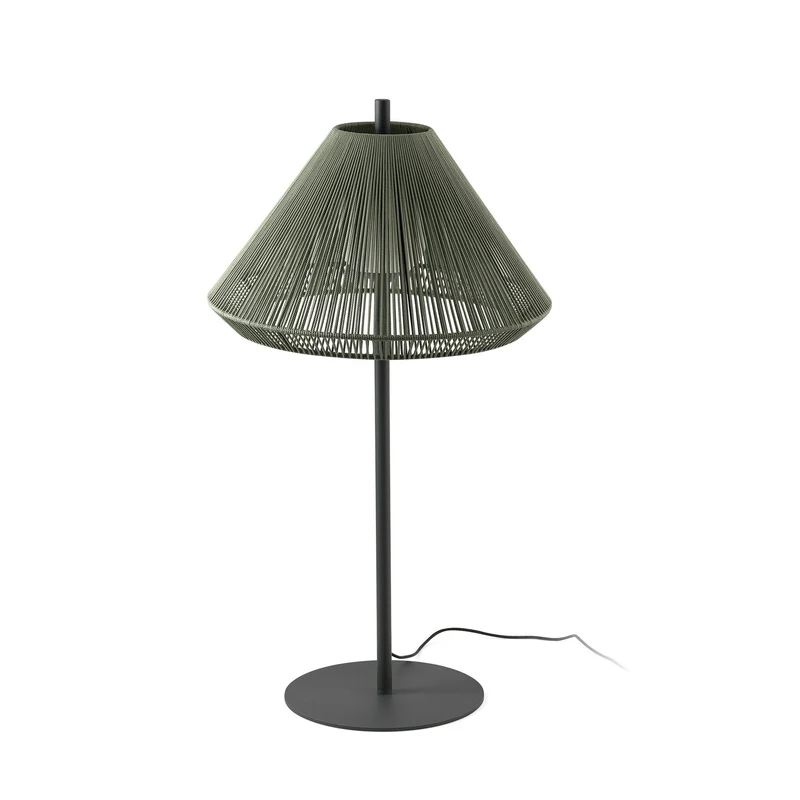 Lámpara de pie de exterior Faro Saigon 120cm E27 LED verde IP65 opal out 71575-11