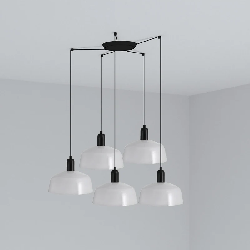 Lámpara de techo colgante Faro Tatawin 5 luces E27 LED blanco 20340-119-5L