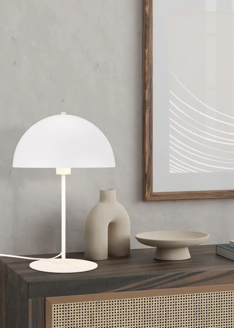 Lámpara de sobremesa Trio Nola blanco mate 45cm 506290131