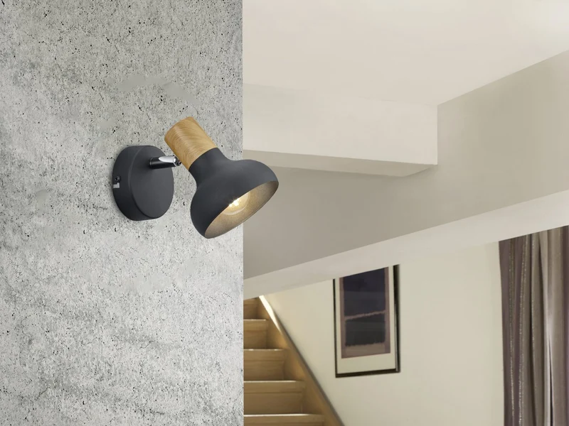 Foco Trio Latika negro mate 10cm R81521032
