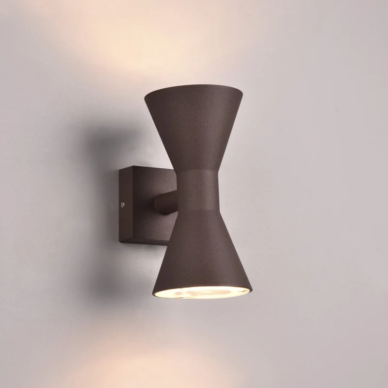 Aplique de exterior Trio Ardas 2 luces óxido arriba y abajo IP44 212560224