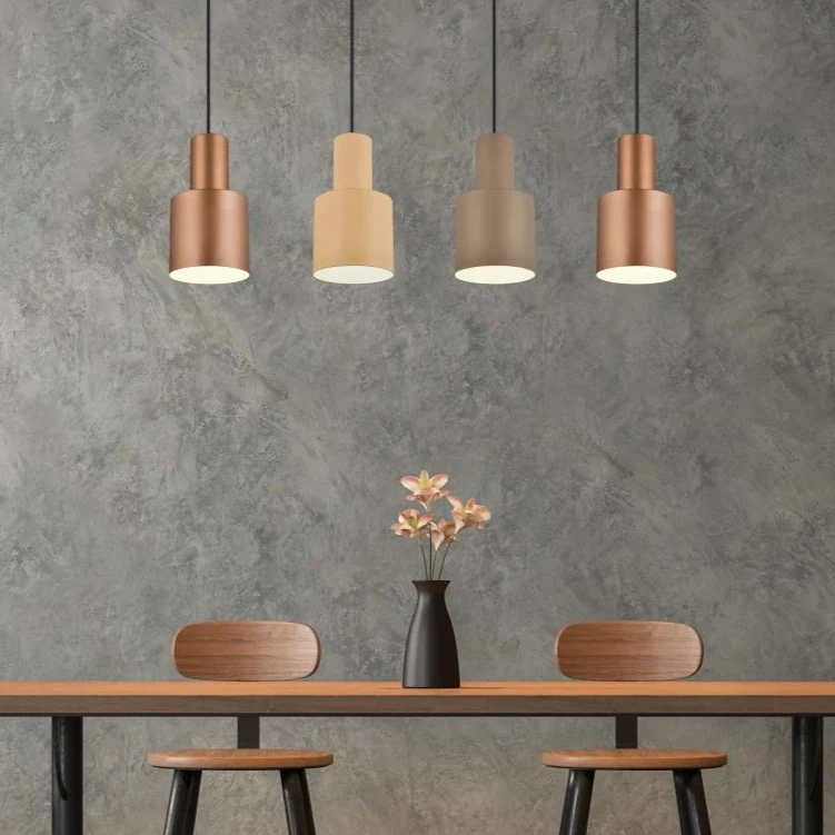 Lámpara de techo colgante Trio Agudo 4 luces multicolor 150cm 319400417 para salón y comedor