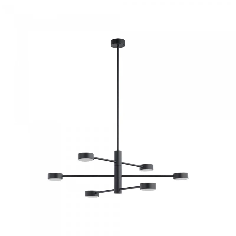 Lámpara de techo negro 6 luces Nowodvorski ORBIT 7946