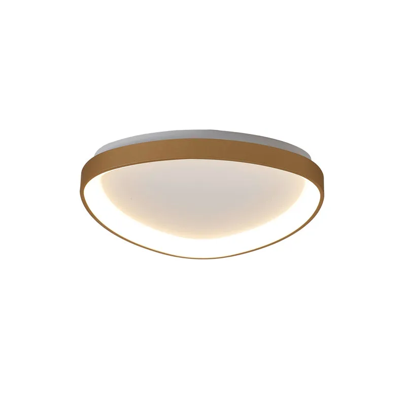 Mantra Niseko II Plafón LED triangular 42cm regulable 2700K-5000K oro 8631