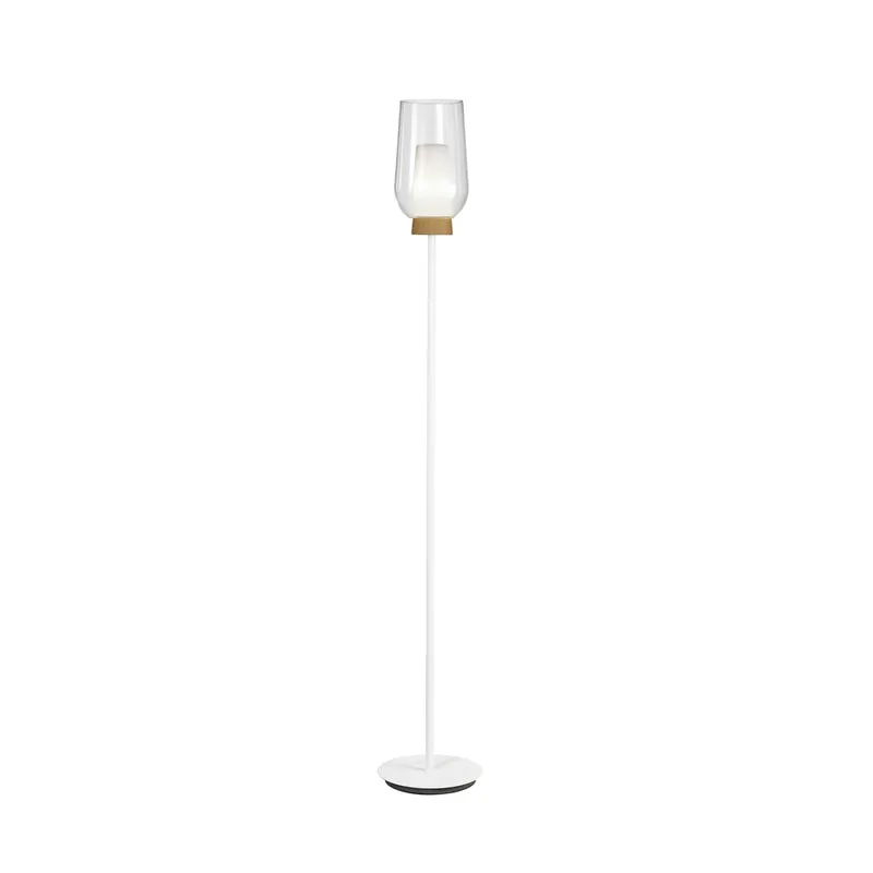 Mantra Nora Lámpara de pie de salón blanco/madera 8282