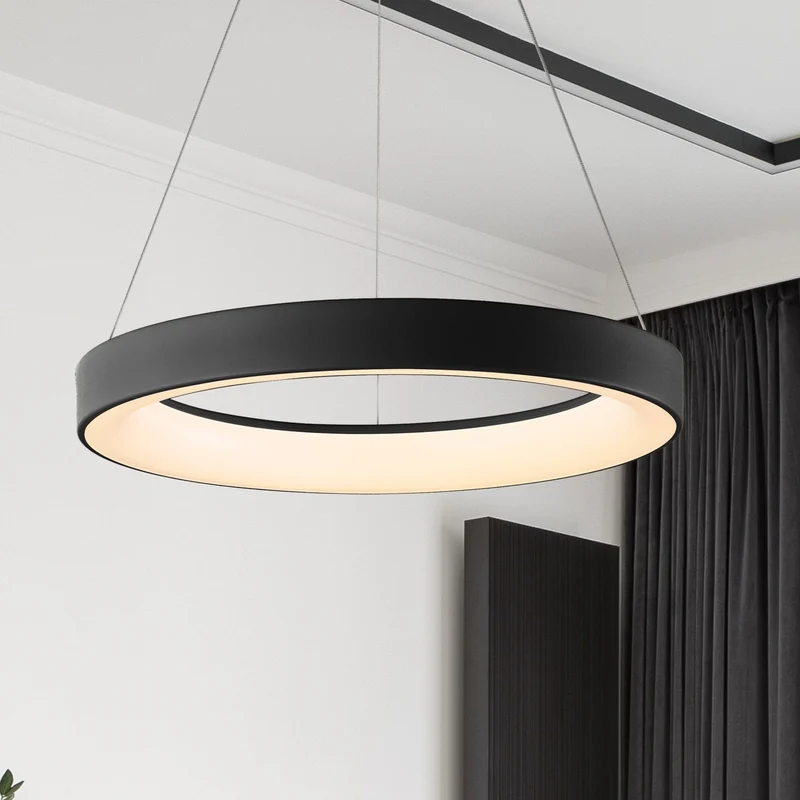 Mantra Niseko II Lámpara de techo colgante LED 38cm regulable 2700K-5000K negro 8626