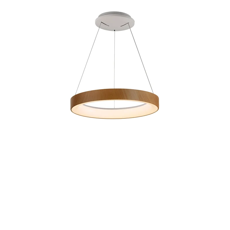 Mantra Niseko II Lámpara de techo colgante LED 38cm regulable 2700K-5000K madera 8628 para salón y comedor