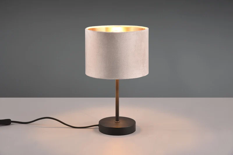 Lámpara de sobremesa Trio Julieta beige con pantalla 33cm 519000144