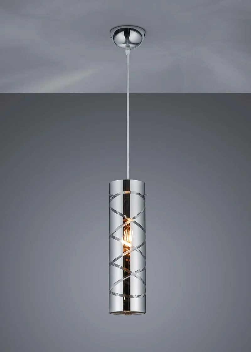 Trio Romano Lámpara de techo colgante metal cromo R30171054