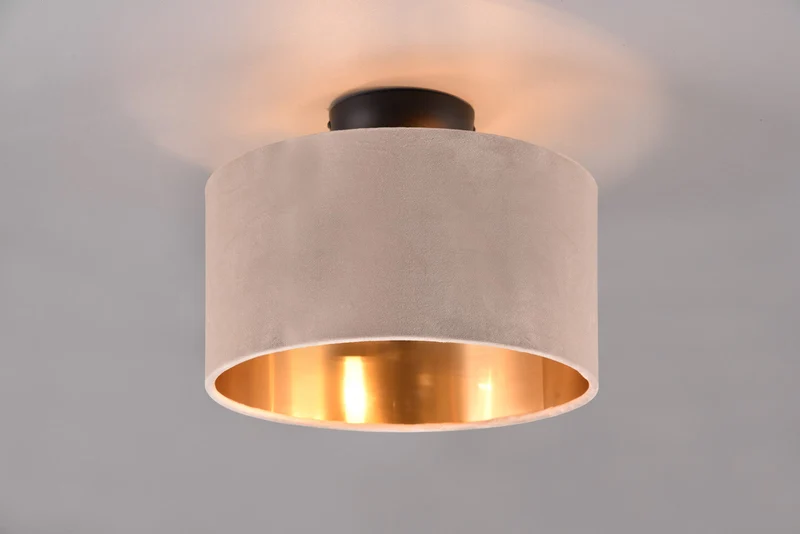 Plafón de techo Trio Julieta 2 luces beige Ø30cm 619000244