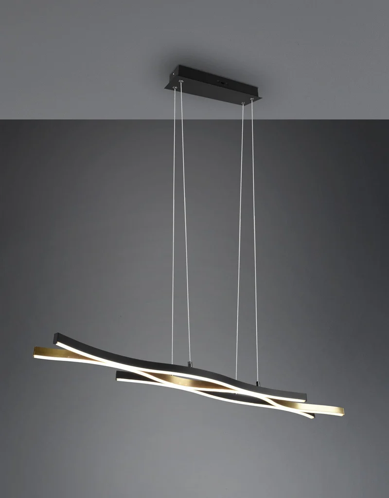 Lámpara de techo colgante Trio Blaze LED bronce mate regulable 150cm 341210308