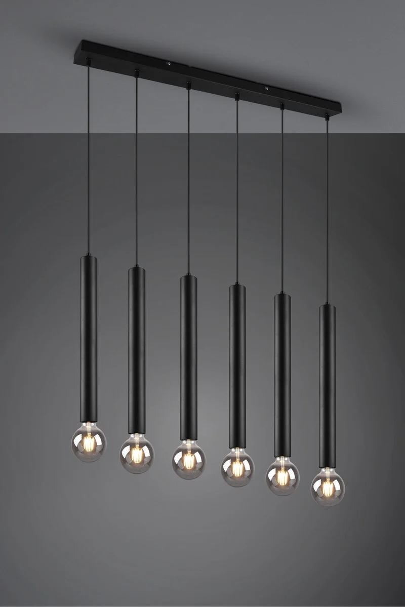 Trio Clermont Lámpara de techo colgante metal negro mate 313400632