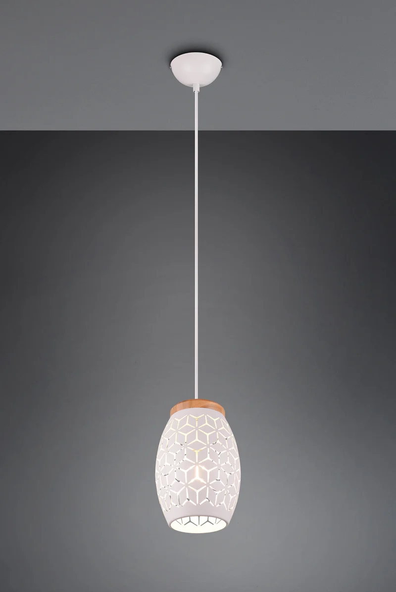 Lámpara de techo colgante Trio Bidar blanco mate 150cm R31571031