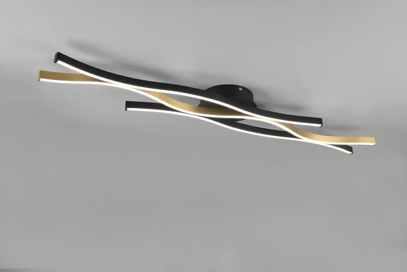 Plafón de techo Trio Blaze grande LED bronce mate regulable 107,5cm 641210308