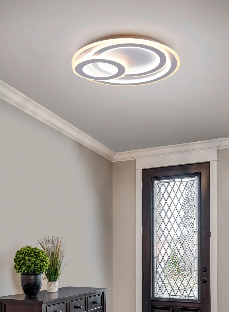 Plafón de techo Trio Mita LED blanco mate CCT regulable con mando Ø51cm 629210331