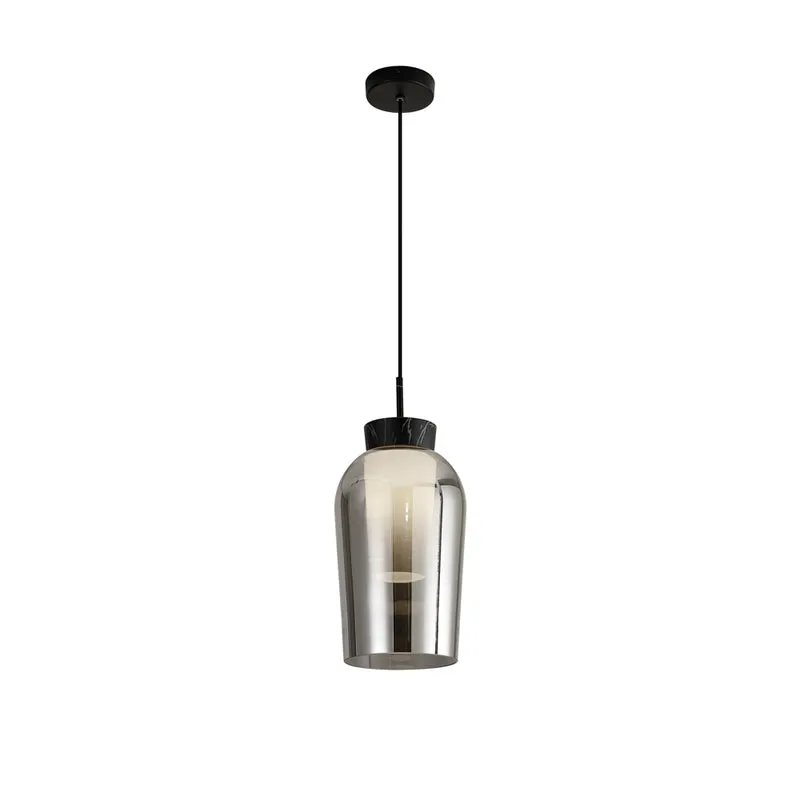 Mantra Nora Lámpara de techo colgante 1 Luz Negro/Mármol 8286