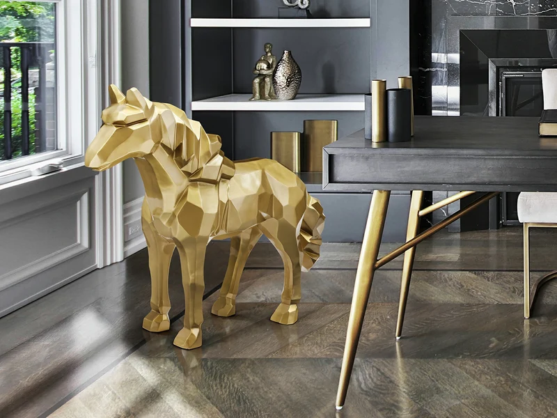 Figura decorativa Schuller Future Horse oro 75cm