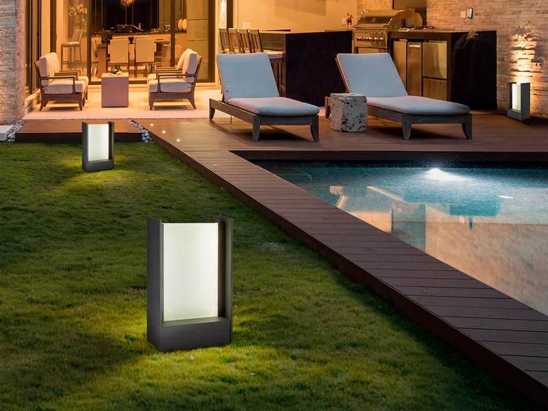 Baliza de exterior Schuller Matia LED gris 3000K IP65