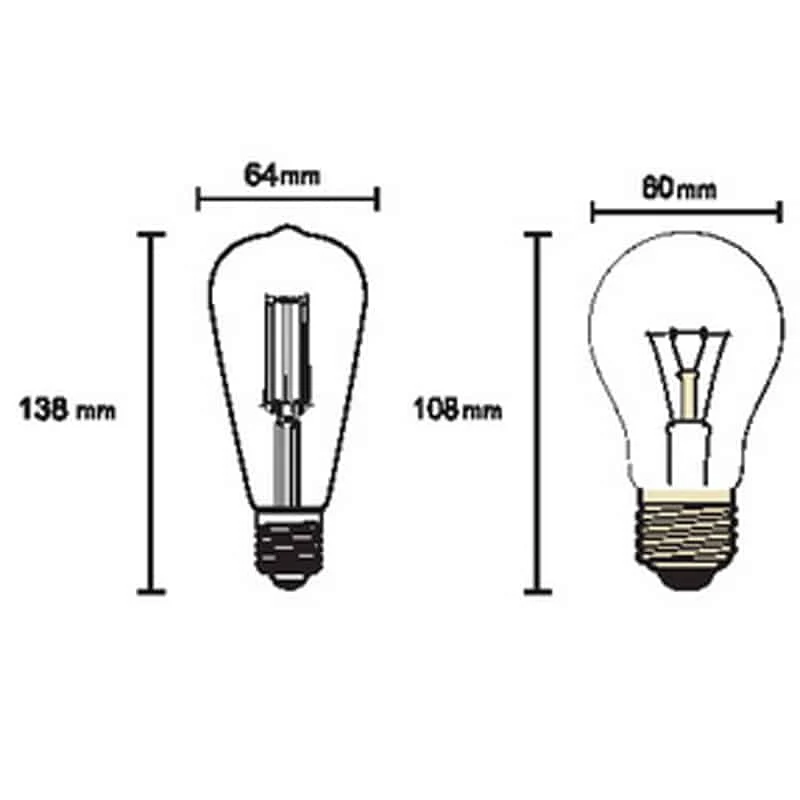 Mantra Bombilla LED 5W transparente 2200K R09228