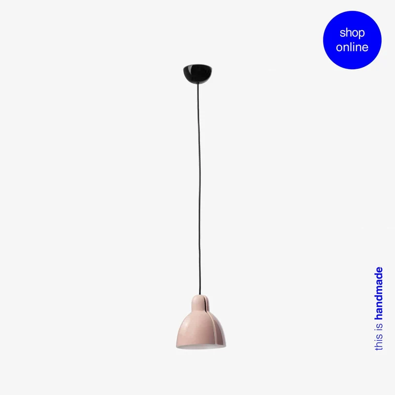 Lámpara de techo colgante Faro Venice grande E27 LED rosa brillo 64257