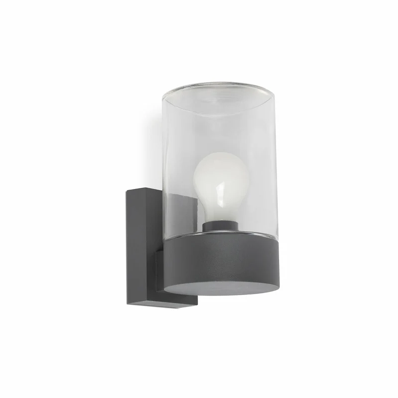 Aplique de exterior Faro Kila 20cm E27 LED gris oscuro IP65 71743
