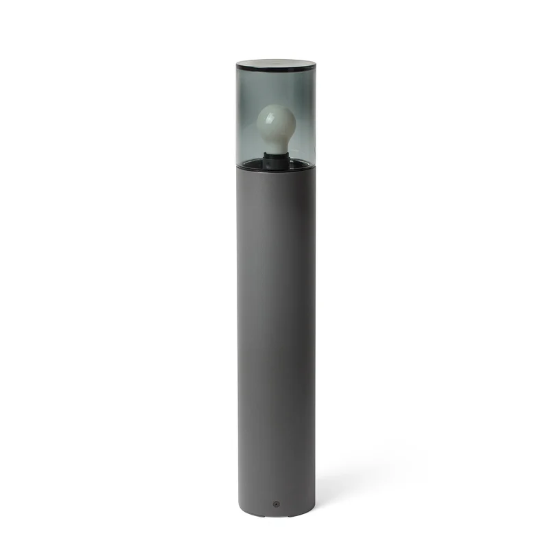 Baliza de exterior Faro Kila 70cm E27 LED gris oscuro IP65 ahumado 71750