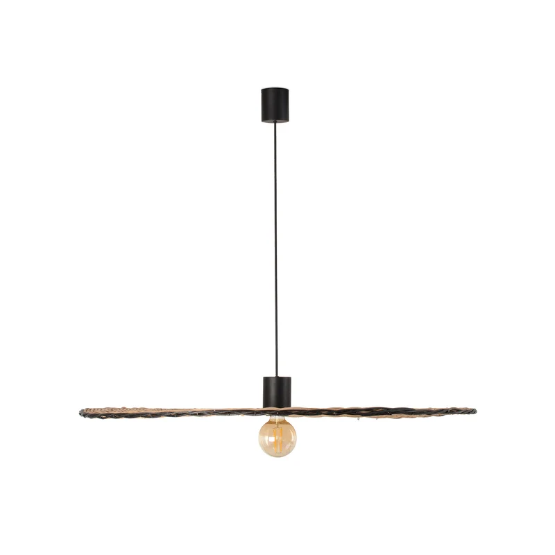 Lámpara de techo colgante Faro Costas E27 LED ratán Ø100cm 68590-70