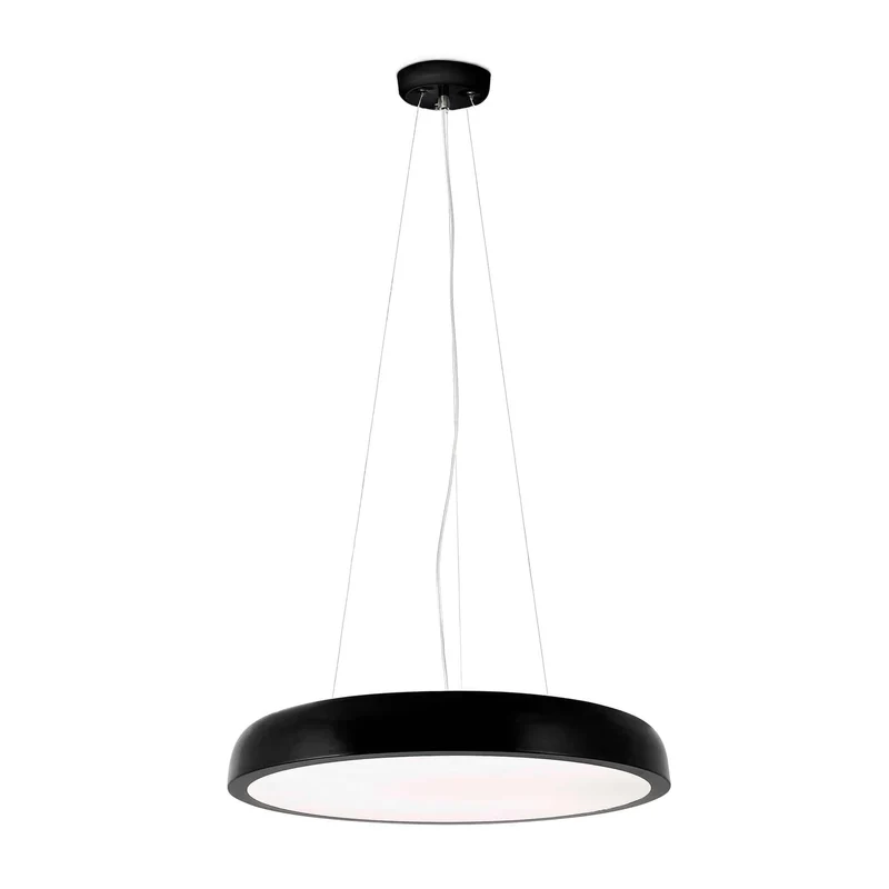 Lámpara de techo colgante Faro Cocotte LED negro brillo 3000K Ø43cm 64263 para dormitorio y salón