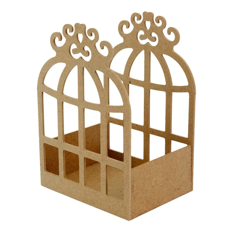 Art.5666 Base Jaula De Madera 18.5x13x10cm 1pz