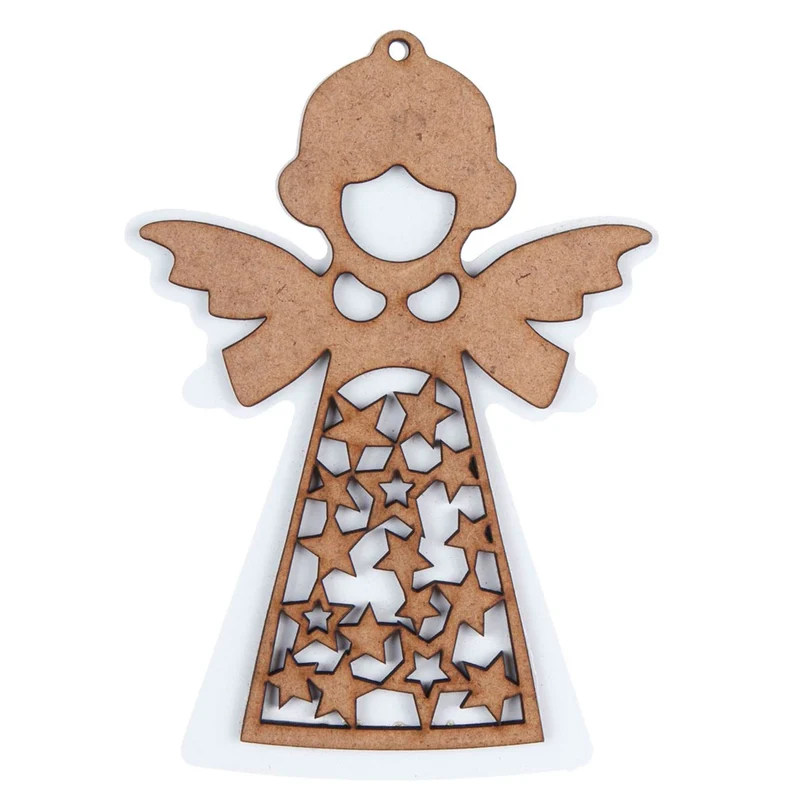 Art.5397 Adorno Ángel Con Estrellas 13x9cm 1pz