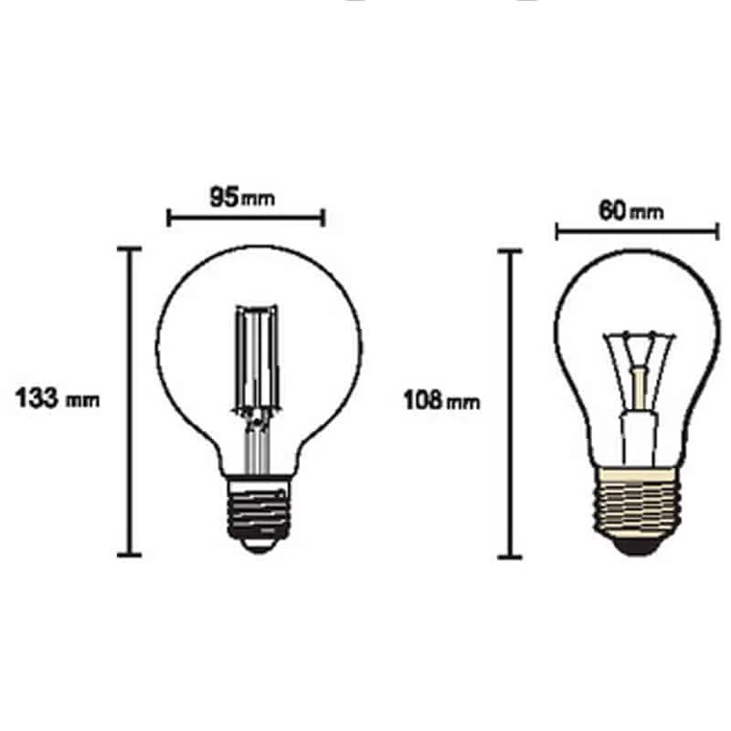 Mantra Bombilla LED E27 5W transparente 2200K R09229