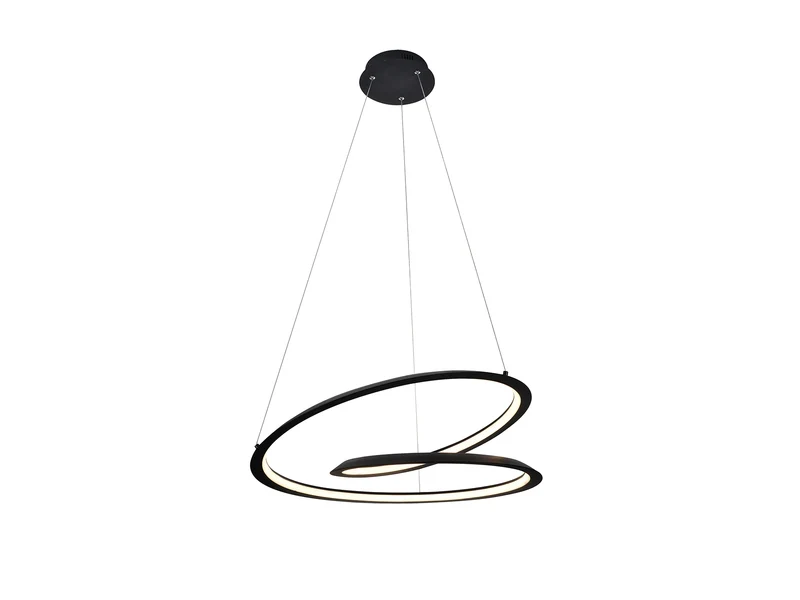 Lámpara de techo colgante Schuller Looping negro 3000K Ø60cm
