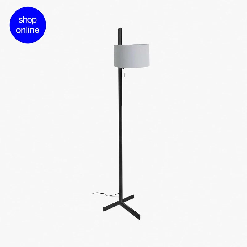 Lámpara de pie salón Faro Stand E27 LED gris 57211-03