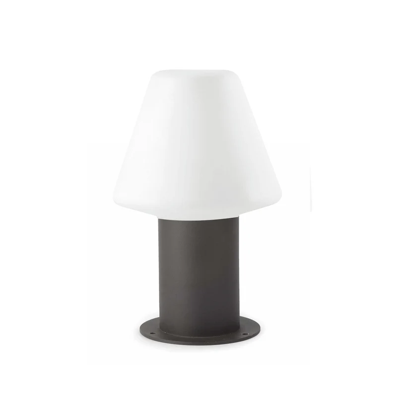 Sobremuro de exterior Faro Mistu 31cm E27 LED gris oscuro IP44 opal 74433S-02