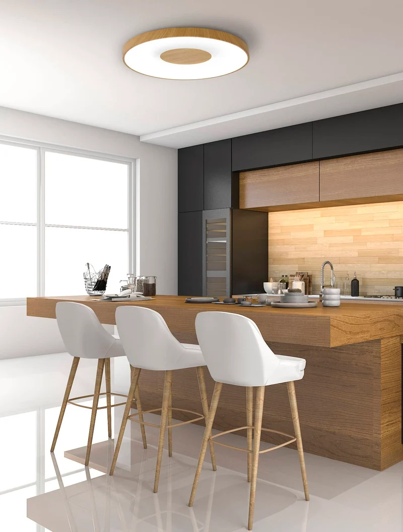 Mantra Coin Plafón LED 100W 2700K-5000K Control Remoto madera, beige, marrón 7562