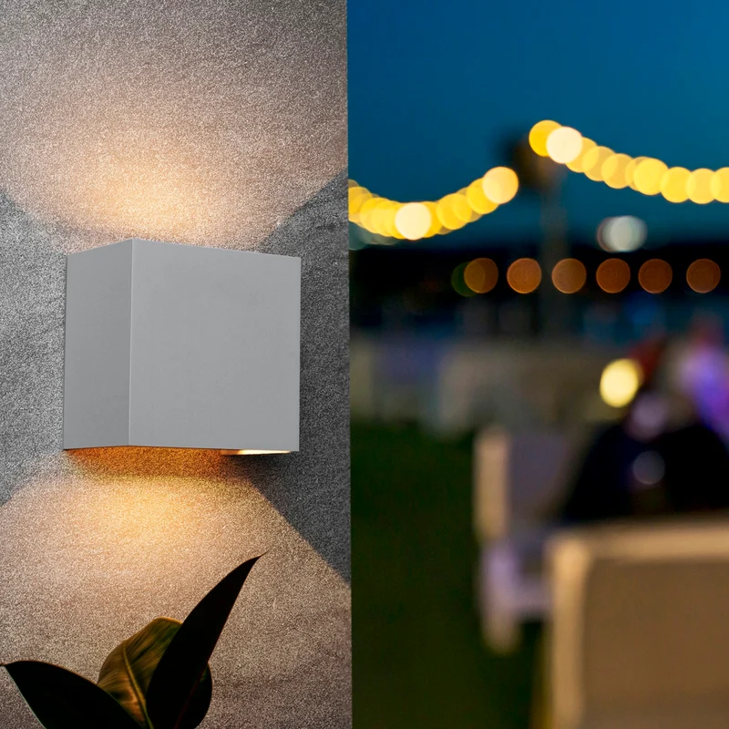 Mantra Davos Aplique exterior LED 4x6W 4000K IP54 beige, blanco 7820