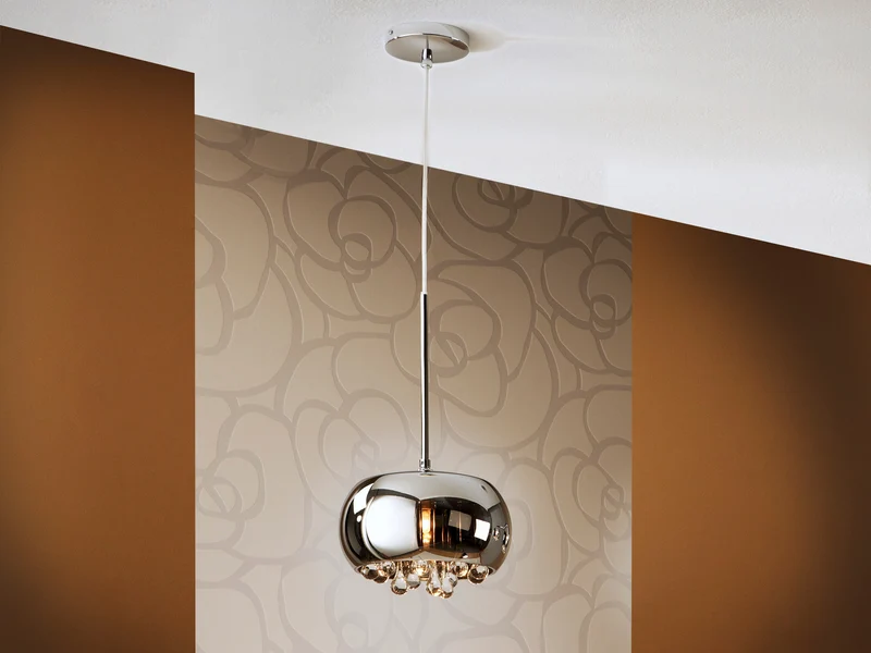 Lámpara de techo colgante Schuller Argos 1 luz cromo